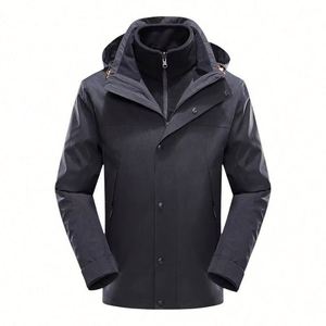 Design 2025 Wholesale Custom Hooded Windbreaker Waterproof Outdoor 3 In1 <b>Jacket</b> With Adjustable Cuffs and Zipper - Product Image 4