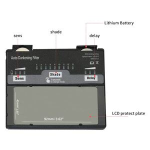หน้ากากเชื่อมไฟฟ้า True Color พร้อมแบตเตอรี่พลังงานแสงอาทิตย์ ปรับแสงอัตโนมัติ สำหรับเชื่อม TIG MIG MMA MAG KR KC รุ่นใหม่ ปุ่มควบคุมอัจฉริยะ - Product Image 4