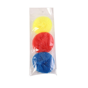 Cleaning Balls <b>Plastic</b> PP 3-Pack Colorful Eco Friendly <b>Kitchen</b> Scouring Pads - Product Image 1