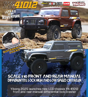 Voiture RC tout-terrain 1/10 Yikong YK41012, camion crawler 4x4 brossé, modèle Bronco, jouet véhicule RC