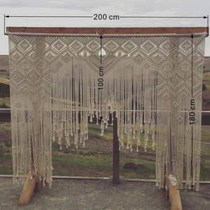 Boho <span class=keywords><strong>Chic</strong></span> arc en macramé et toile de fond de mariage décor de corde de coton pour la maison ou le mariage tissé à la main <span class=keywords><strong>Chic</strong></span> Style bohème - Product Image 5
