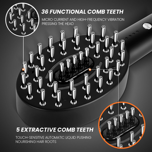 Cepillo Masajeador Eléctrico EMS para Cuero Cabelludo con Tanque de Líquido para el Crecimiento del Cabello, Peine de Masaje Vibratorio por Microcorriente, Compatible con OEM ODM Personalizado - Product Image 4