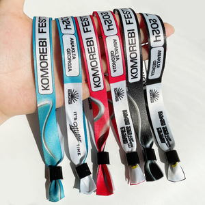 กำไลข้อมือคู่รักผ้าทอรีไซเคิลปรับได้พิมพ์โลโก้ตามสั่ง - Product Image 6