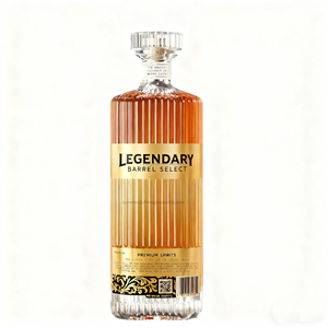 Etiqueta Adhesiva para Botella de Licor de Vidrio Transparente de 700ml/750ml, Botella Vacía con Textura de Líneas para Whisky, Vodka, Tequila, Ginebra <span class=keywords><strong>Premium</strong></span> - Product Image 5
