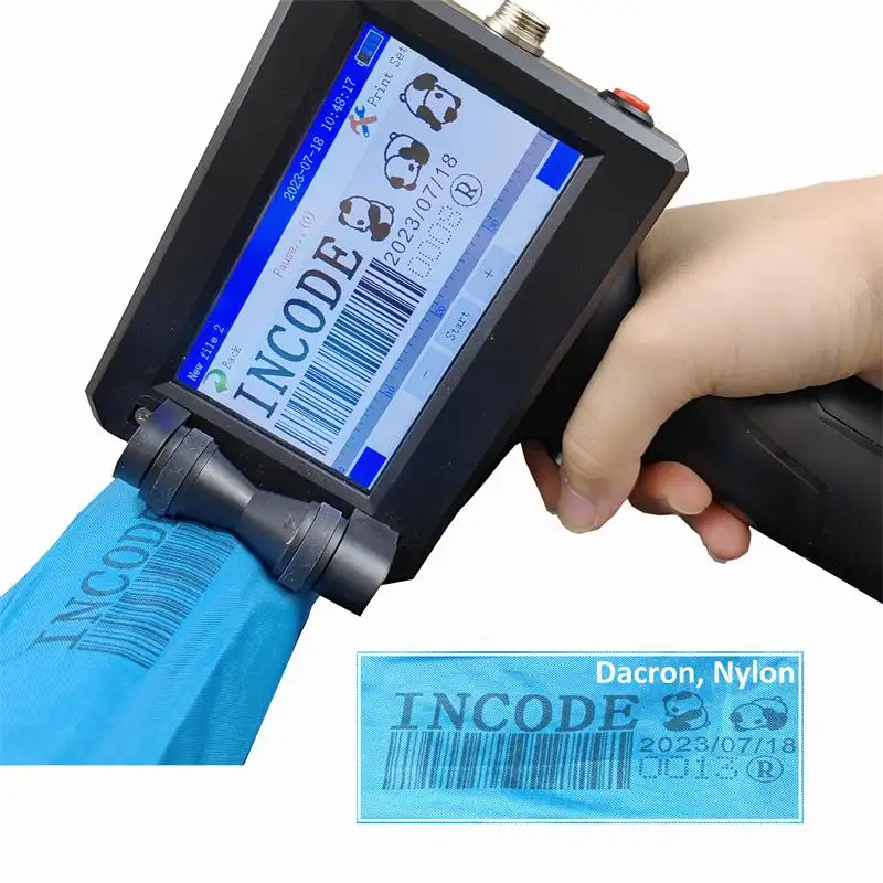 INCODE 2024 produk baru disediakan portabel MRP pegangan tanggal kedaluwarsa mesin cetak injeksi Bluetooth genggam Printer Inkjet