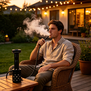 Chicha électrique 20000mAh avec lumière LED, 40CM, en aluminium, nouveau design, ensemble de luxe avec fonction tactile intelligente, en stock - Product Image 5