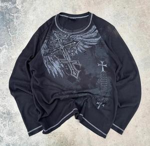 T-shirt grafica Vintage Vintage con lavaggio con acido invecchiato di alta qualità Vintage Premium <span class=keywords><strong>digitale</strong></span> Oversize con <span class=keywords><strong>stampa</strong></span> retrò on Demand - Product Image 1