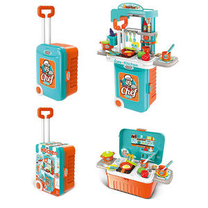 Juego de Cocina 3 en 1 para Niñas, Juguete de Imitación de Chef, Juego de Cocina para Niños con Maleta - Product Image 1
