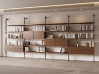 Librería de madera minimalista moderna fácil de montar con diseño modular desmontable 6 estantes ecológicos y duraderos