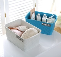 Boîte de rangement en plastique multifonctionnelle écologique Kworld Nouveau style américain Organisateur de livres jouets Distributeur de couvercle Home Office Sundries