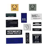 Étiquettes tissées de haute qualité, avec Logo, pour vêtements