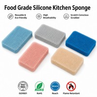 Esponja de Silicona de Celda Abierta de Alta Densidad Personalizable, de Grado Alimenticio, para Lavar y Limpiar en la Cocina, ¡Oferta!