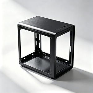 Custom CNC Machined Brushed Aluminum/Stainless Steel Mini ITX <b>PC</b> for Frame Bare Chassis Housing with Custom Sizes Available - Product Image 3