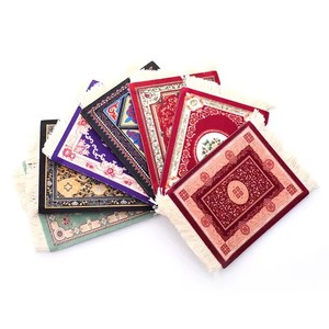 Mini Alfombra tejida persa alfombrilla de ratón con flecos decoración de mesa de oficina en casa <span class=keywords><strong>mapa</strong></span> físico nuevo estilo Retro alfombra patrón alfombrilla de ratón - Product Image 1