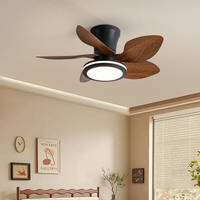 Ventilateur de plafond HSG 28 pouces couleur bois avec pales en ABS, moteur DC, télécommande, ventilateur de refroidissement pour usage domestique