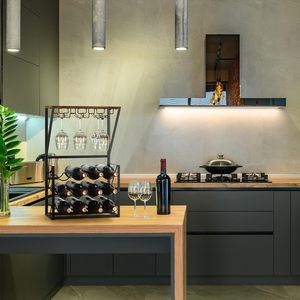 <span class=keywords><strong>Accessori</strong></span> per Cantinetta Portabottiglie Espositore per Vini Decorazione Portabottiglie Modulare Minimalista Stile Italiano - Product Image 4