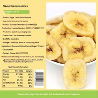 Gedroogde bananenchips, hard gedroogde bananen, bananenchips, gedroogd fruit, geurende bananen, ISO-gecertificeerd, hoogwaardig, gezond, 500g bulkverpakking