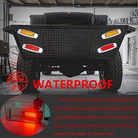 Kingshowstar Luces de Posición Laterales de 12 LED de 6.4 Pulgadas, Luces de Señalización para Camiones, Remolques, Autocaravanas, Camionetas y RV