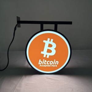 Letrero Luminoso LED Circular <span class=keywords><strong>de</strong></span> Acrílico 3D Personalizado, Resistente al Agua, para Exteriores, Exhibición Publicitaria Redonda para Tiendas, Bares, Hoteles y Comercios - Product Image 1