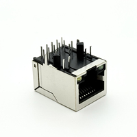 Prise Ethernet Gigabit RJ45 à port unique Soulin, 10P8C, POE, filtre magnétique, blindage, LED, indice de protection IP68, pour applications sur circuits imprimés