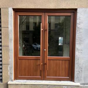 Hete Aanbieding Modern Design Hoge Kwaliteit Draaideuren Aluminium Glas Commerciële Patio Ingang Deuren Aluminium Dubbele Draaideur - Product Image 3