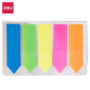 Deli Fluorescent Bookmarks Mixed Colors Paper Sticky Notes For School Index Markers - Product Image 1