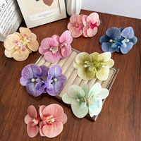 Grandes pinces à cheveux latérales en plastique faites à la main, motif fleur simulée, style bec de canard, pour femmes - Style doux, tropical, hawaïen, floral, bohème, pour mariage