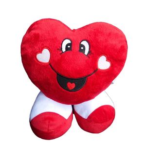 Nuevo regalo de San Valentín te amo felpa roja en forma de corazón almohada logotipo personalizado bastante suave muñeca roja en forma de corazón juguetes de peluche - Product Image 4