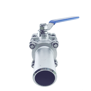 صمامات تدفق المياه اليدوية DN8-DN100 مقاومة للتآكل من الفولاذ المقاوم للصدأ 304/316، صمامات كروية للزيت والبخار عالية الحرارة بأطراف شفة OEM - Product Image 2