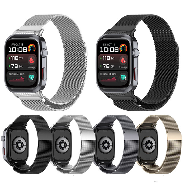 Luxury Breathable Magnetic Milanese Wristband for Watch D2 Smartwatch with Metal Buckle and Pin Clasp
