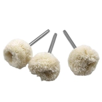 Feutre de laine meulage tête de ponçage roue de polissage abrasive 3mm tige fil de coton polissage Mini brosse pour perceuse Dremel
