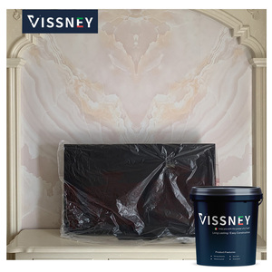 Peinture de Revêtement Acrylique Écologique Fournie par Vissney, Enduit de Stuc Vénitien Brillant avec Chaux Lustrée pour Application au Pinceau - Product Image 2