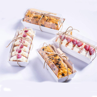 Cajas de Embalaje de Alimentos Desechables Ecológicas Hechas con Materiales Reciclados, Bandeja de Sushi de Papel con Forma Personalizada, Recubrimiento UV y Barnizado