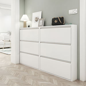 מכירה לוהטת בית מדפי נעליים סלון ריהוט פלדת נעל מדף ארון עם 3 שכבה נעל ארון - Product Image 6