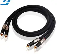 Particularly high-quality analogue audio cable with effective multiple shielding for cabling hi-fi and home-cinema systems