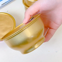 Bol en aluminium pour nid d'oiseau, emballage métallique, cuissable à la vapeur avec couvercle facile à ouvrir, idéal pour les fruits de mer, les galettes de viande et les desserts en conserve