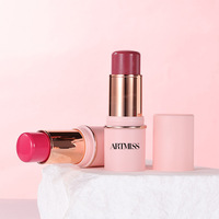 Stick de blush crème mat minéral personnalisé OEM, haute pigmentation, multi-usages, contour du visage, rouge, pour femmes, marque privée, couleur changeante