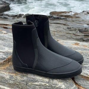 Bottes de plongée unisexes en néoprène de 5 mm, respirantes, légères, avec fermeture éclair, semelle en silicone antidérapante, thermiques, résistantes aux coupures pour la natation - Product Image 1