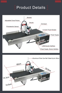 Nhỏ hàng loạt Mã thiết bị in ấn với vành đai băng tải chai trường hợp ngày lô số thời hạn sử <span class=keywords><strong>d</strong></span>ụng máy in phun băng tải vành đai - Product Image 2