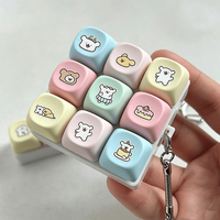 Custom Logo Uv Printing Sublimation Heat Transfer Abs Pbt Keycap Fidget Keychain Keycap Keyboard Accessories Low Moq