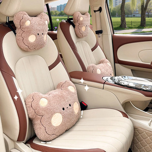 Ensemble de coussins de siège de voiture en forme d'ours mignon, coton PP extra doux, universel pour toutes les saisons - Product Image 3