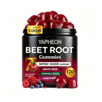 OEM 7-in-1 Rode Biet Gummies met CoQ10, Druivenpitolie, Hawthorn, Vitamine C, B3, B12, Gemengde Bessensmaak, Dagelijkse Circulatie Wellness Gummies
