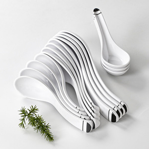 Cucharas de melamina Xiangyuan, cucharas de sopa para hoteles comerciales, cucharas especiales para restaurantes, cucharones de imitación de porcelana, duraderas - Product Image 3