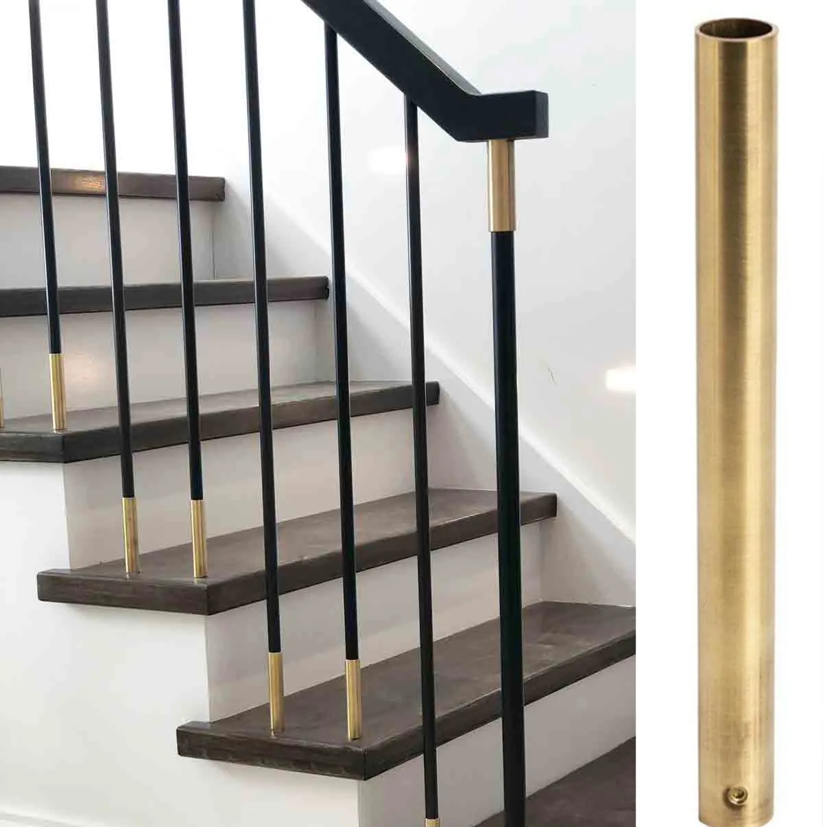 OUYA-Broches d'escalier décoratives rondes de 16mm en laiton