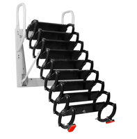 Escaliers rétractables pliants en aluminium et acier au carbone noir multifonctionnels durables épaissi Invisible Home Apartments