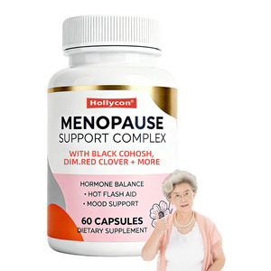 Cápsula Herbal para la <span class=keywords><strong>menopausia</strong></span> para mujeres, cápsula de buena calidad con etiqueta privada Oem para el equilibrio de las hormonas con trébol rojo Cohosh negro - Product Image 1