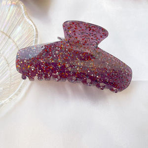 New Large Fashion Simple Bling Sparkle Acrylic Plastic Unisex Wedding Hair Claw Clips with <b>Glitter</b> - Product Image 6
