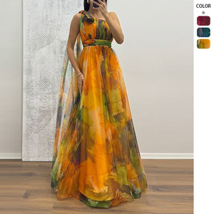 Nuovo Modello Bdbh2026 Abito Casual da Festa per Vacanze, Stile Europeo e Americano, Vestito Estivo con Spalline e Stampa in Rete - Product Image 4