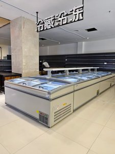 高品質業務用水平アイランドフリーザー、エンブラココンプレッサー搭載、空冷式、自動霜取り、ステンレス製ディスプレイ - Product Image 5