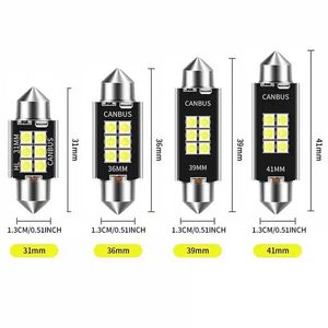 Ampoule LED Festoon 31mm 36mm 39mm 41mm Canbus pour éclairage intérieur de voiture, 6SMD 6000K, lampe de dôme blanche pour habitacle de véhicule - Product Image 5